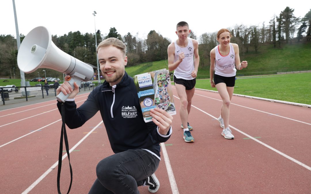 Belfast City Marathon Launch NEW Team Relay Junior Prizes with Athletics NI Stars